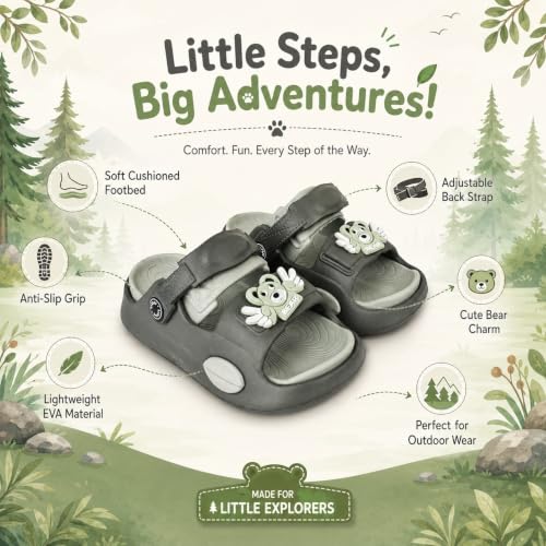 Image of Tiny Tiger Flip Flop Sandal for Baby Boy and Baby Girl, Indoor and Outdoor Clogs for Kids with Strap