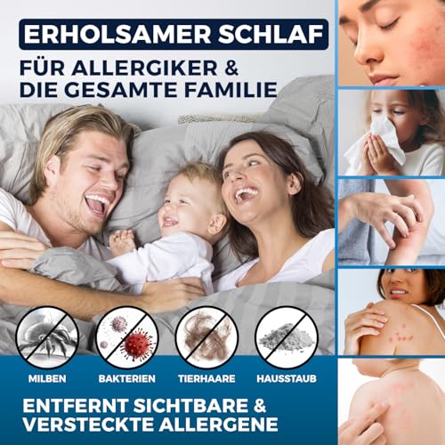 CLEANmaxx Milbensauger für Matratzen mit UV-C-Licht | Matratzenreiniger mit HEPA-Filter, entfernt 99,9% Aller Milben | Matratzensauger mit Ultraschall, Hitze & Vibration