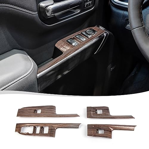 Insert de commande de lève-vitre en ABS bois pour Sierra et Silverado