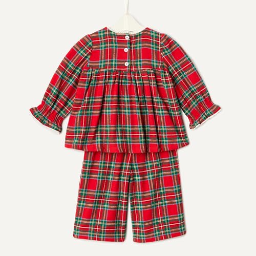 Image of Amazon Essentials x Sofia Grainge Toddler and Baby Girls' Long Sleeve Flannel Set