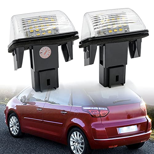 Peugeot Led License Plate Light Lamp Bulbs - Led Number Plate Tail Rag Rear Light Assembly For Car Peugeot 206 207 306 307 308 406 407 5008 Partner Citroen C3 C3 Ii C3 C4 C5 (Peugeot 206 207 Partner) #TOP2