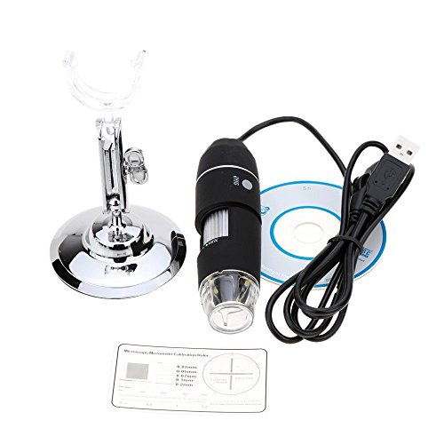 JINGOU Digital Microscope Portable USB Microscope 20x-800x Magnification 8-LED Mini Microscope Endoscope Camera Magnifier with Stand - Thumbnail 7