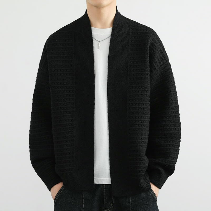 Pull en tricot ample col en V vêtement chaud style décontracté - 2