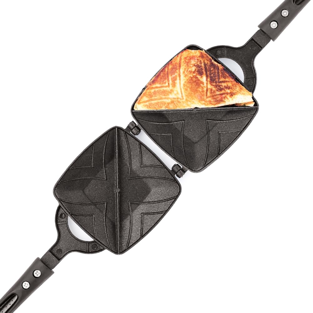 Sponsored Ad - Optima Quick Heating Gas Compatible Toaster with Non stick Coating and Bakelite Handle 2 Cut Design, Easy Release, Ergonomic Bakelite Handle, PFOA- Free