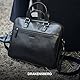 DRAKENSBERG Leder 15 Laptoptasche ’Marlon’ für Herren, luxuriöse Aktentasche fürs Büro, Arbeit und Reise, 8L - Schwarz, DR00541
