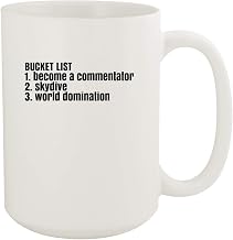 Funny Bucket List For A Commentator - 15oz White Coffee Mug