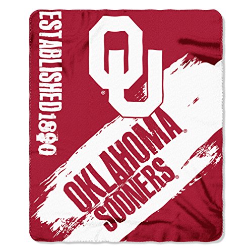 Northwest NCAA Oklahoma Sooners Unisex-Adult Fleece Throw Blanket, 50″ x 60″, Painted
