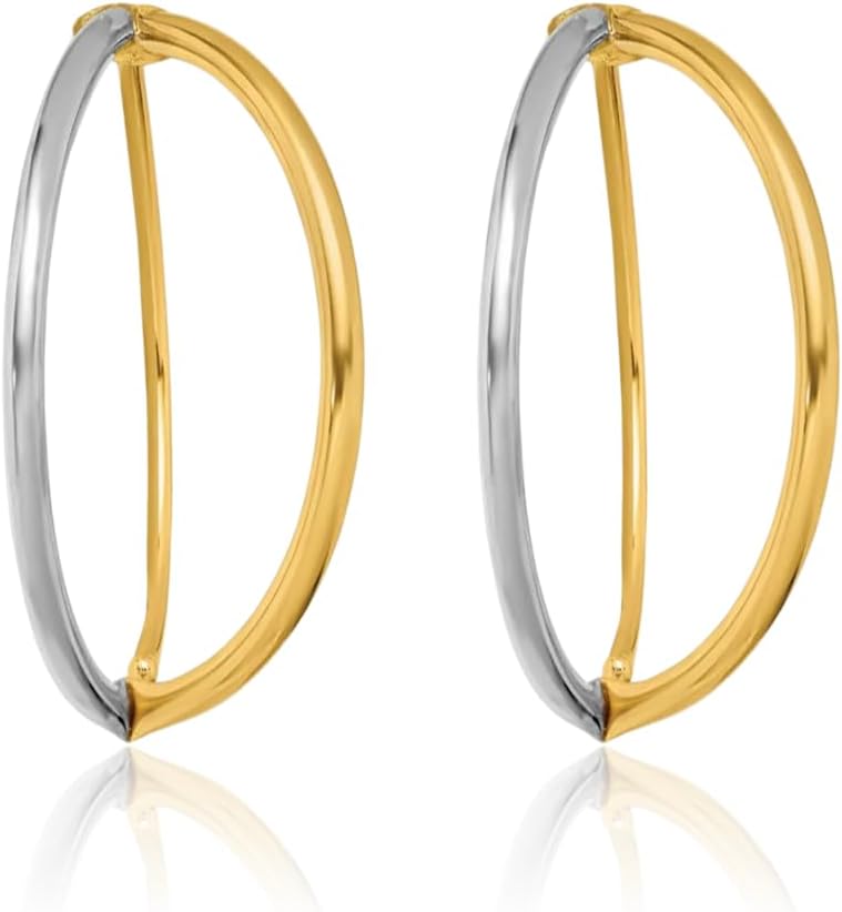 IceCarats 14K Solid Yellow Gold Threader Earrings 25.5mm 1 inch Polished For Her