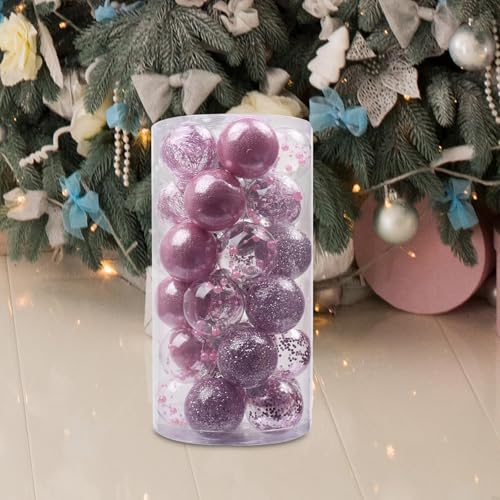 Boules de Noël roses incassables pour décorer sans risque de casse