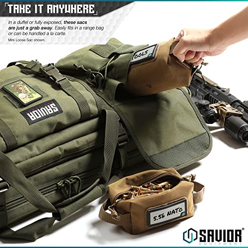 Savior Equipment SP-AMST-4P-OG Loose Sacs 4-Pack Tactical Ammo Pouch Firearm Ammunition Carrier Bag thumb #2