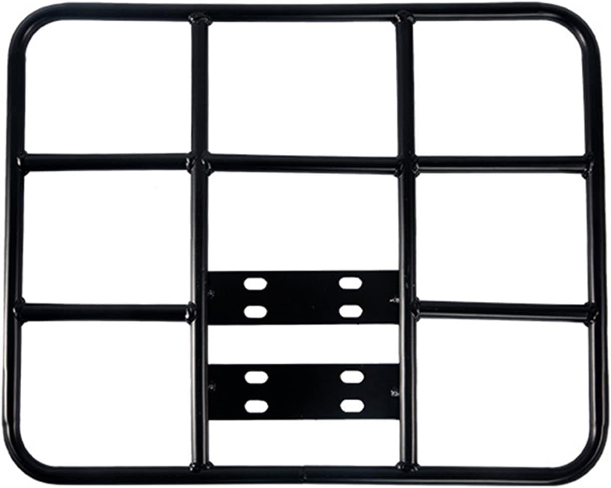 BigKing Food Delivery Box Rack Rear Grille,Electric Bicycle Delivery Box Rack Rear Grille 80kg Loading Seamless Steel Tube Universal for Motorcycle(Flat (53/43))