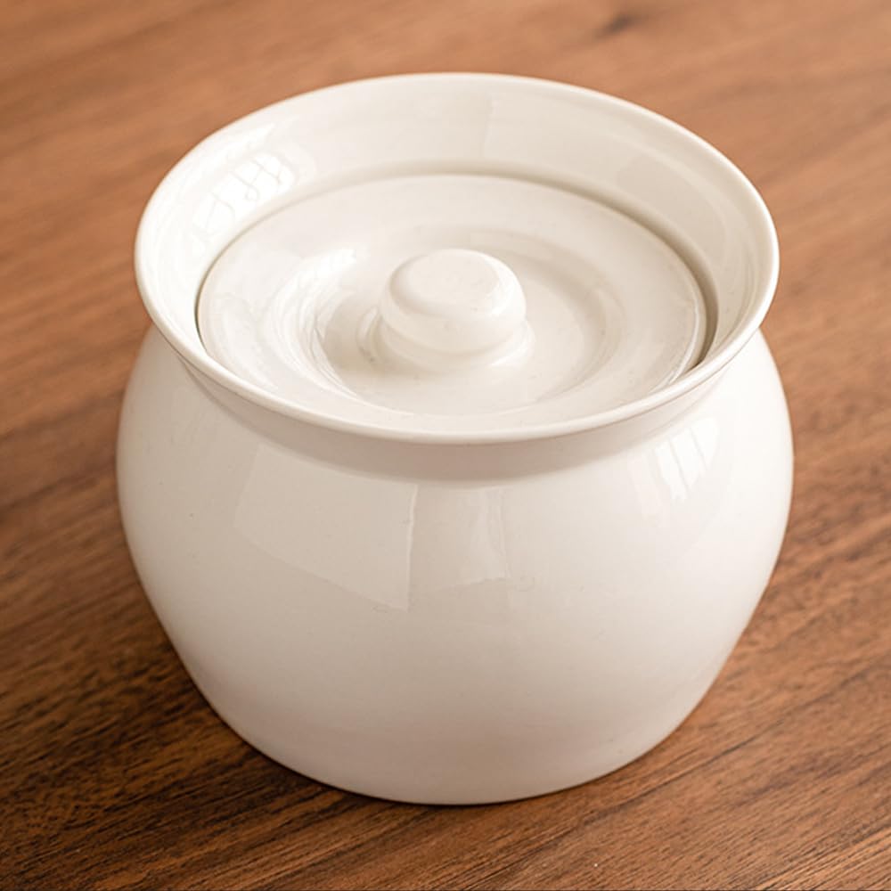 Tureen de porcelana, elegante olla de sopa con tapa para conservar el sabor natural, color blanco