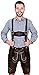 Bayerische Herren Trachten Lederhose kurz, Trachtenlederhose mit Trägern, original in Dunkelbraun, Oktoberfest, Größe 46 MI 4 günstig Kaufen-Bayerische Herren Trachten Lederhose kurz, Trachtenlederhose mit Trägern, original in Dunkelbraun, Oktoberfest, Größe 46