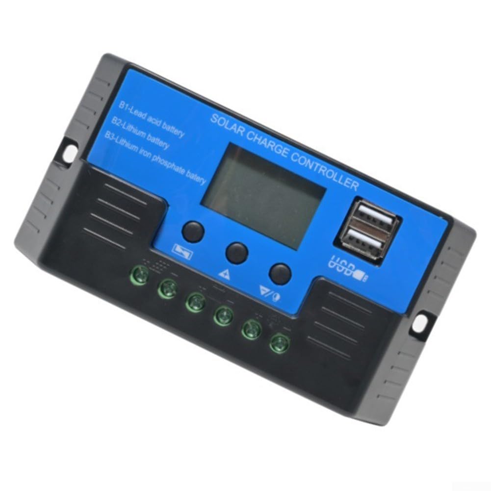 12 V/24 V per regolatore di carica solare, 20 A per batterie acido, litio ferro fosfato e ternarie, pannello solare off-grid di ricarica con 4 porte USB (40 A)