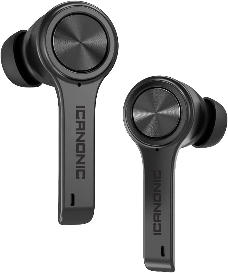 Wireless Earbuds with Immersive Sounds True 5.0 Bluetooth in-Ear Headphones with Charging Case/Quick-Pairing Stereo Calls/Built-in Microphones/IPX5 Sweatproof/Pumping Bass for Sports Black