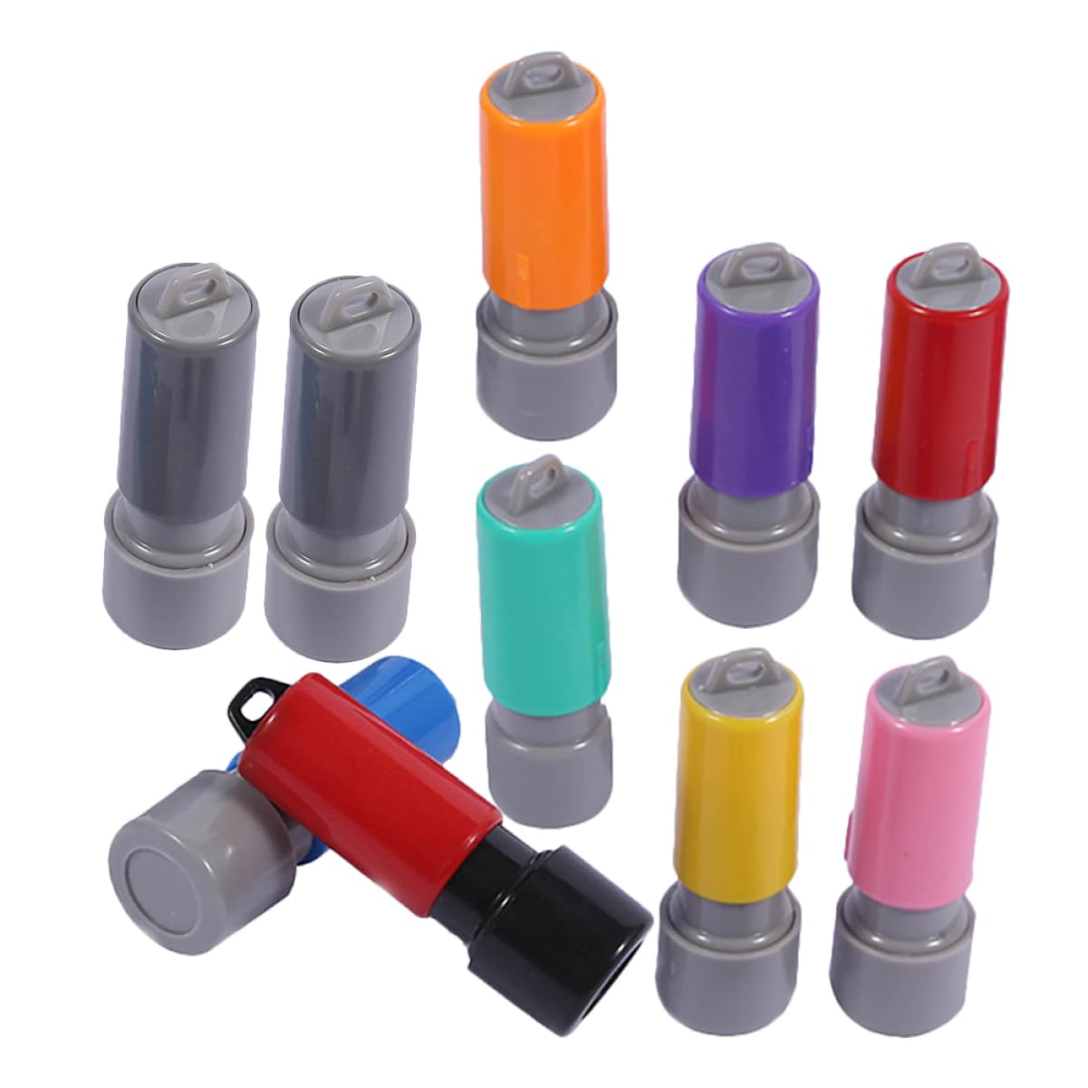 DOITOOL 5 Set Timbri Vuoti Per Creazione Timbri Tondi Per Progetti Te Con Tampone E Custodia Per Eventi E Decorazioni 10 Pezzi*5