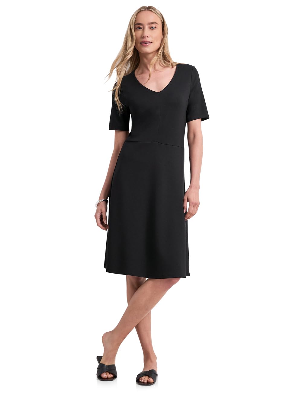 Street One Damen 1409496 Knielanges Kleid aus Jersey mit Kurzarm (1er Pack)