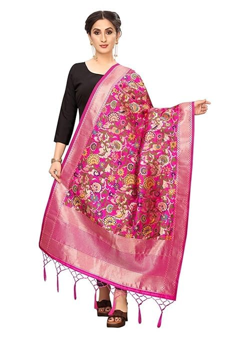 Women's Printed Banarasi Silk Dupatta