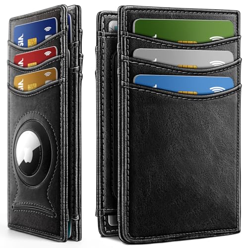 Image of BULLIANT Slim Wallet For Men 12Cards,Magnetic Flip Build-in Money Clip Airtag Compatible-RFID Blocking
