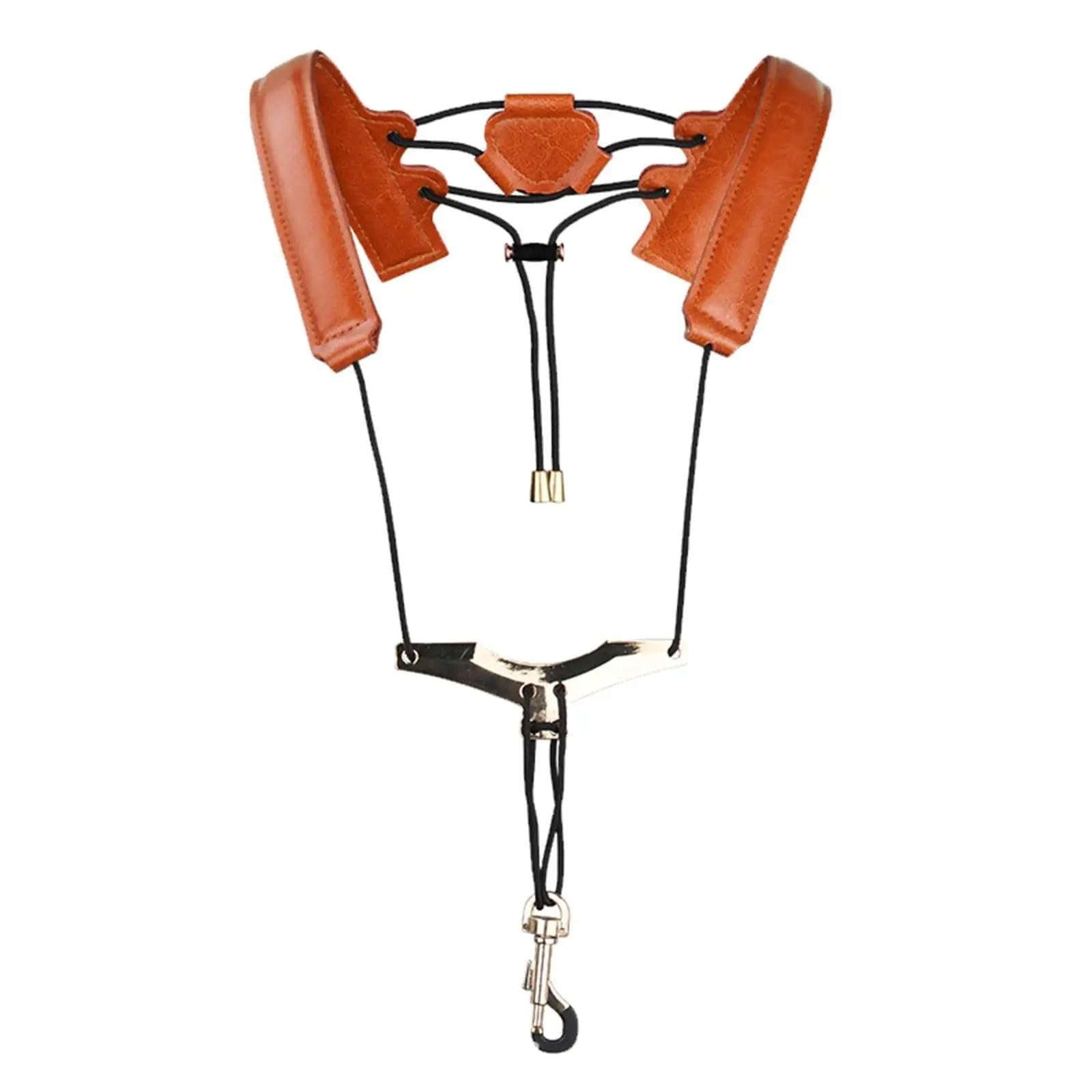 Regulowany Pasek Ze Skóry Saksofonowej PU Miękki Do Saksofonu Altowego Tenorowego Akcesoria do Saksofonu Części (Color : Brown)