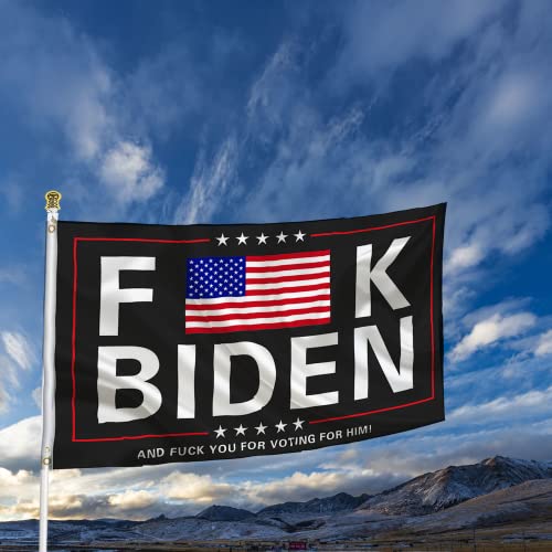 TONOS Fxck Biden Flag - 3x5 FT 100D Polyester 2 Brass Grommets Indoor/Outdoor Political Protest