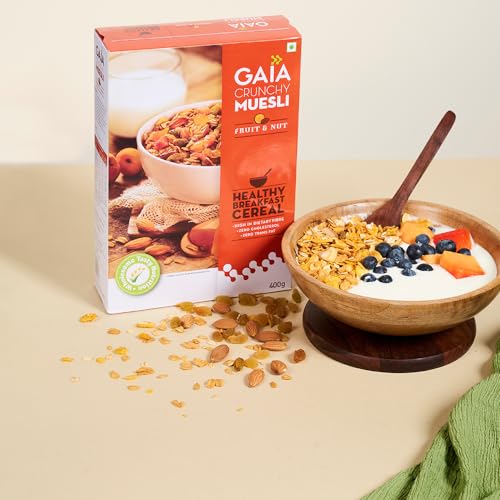 Image of Gaia Crunchy Fruit and Nut Muesli 400g Box - The Deliciously Crunchy and Nutritious Breakfast Cereals Packed with Fibre, Iron and Antioxidants Serves As The Nourishing, Tasty Breakfast Option.