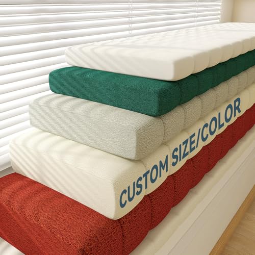BayHomes Window Seat Cushions Indoor,Custom Size Color Bench Cushions for Outdoor Furniture,Custom Removable Cover and Non-Slip Bench Cushion