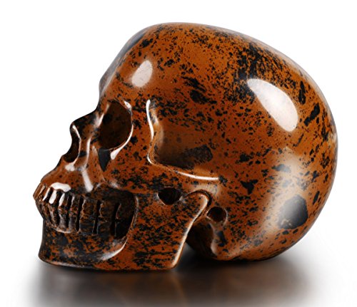 Calavera de Cristal Mahogany Obsidian 3.0 Pulgadas miniatura 3