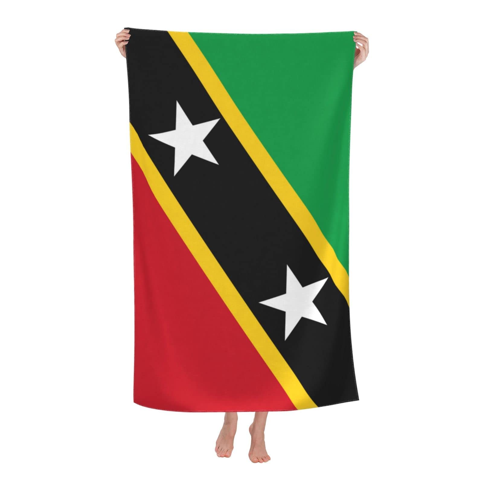 Aooedm Women's As Pic Saint Kitts And Nevis Flag Of St.kitts And Nevis Beach Towels Bath Sheets Large Towel Cover For Men Blanket 32X52in