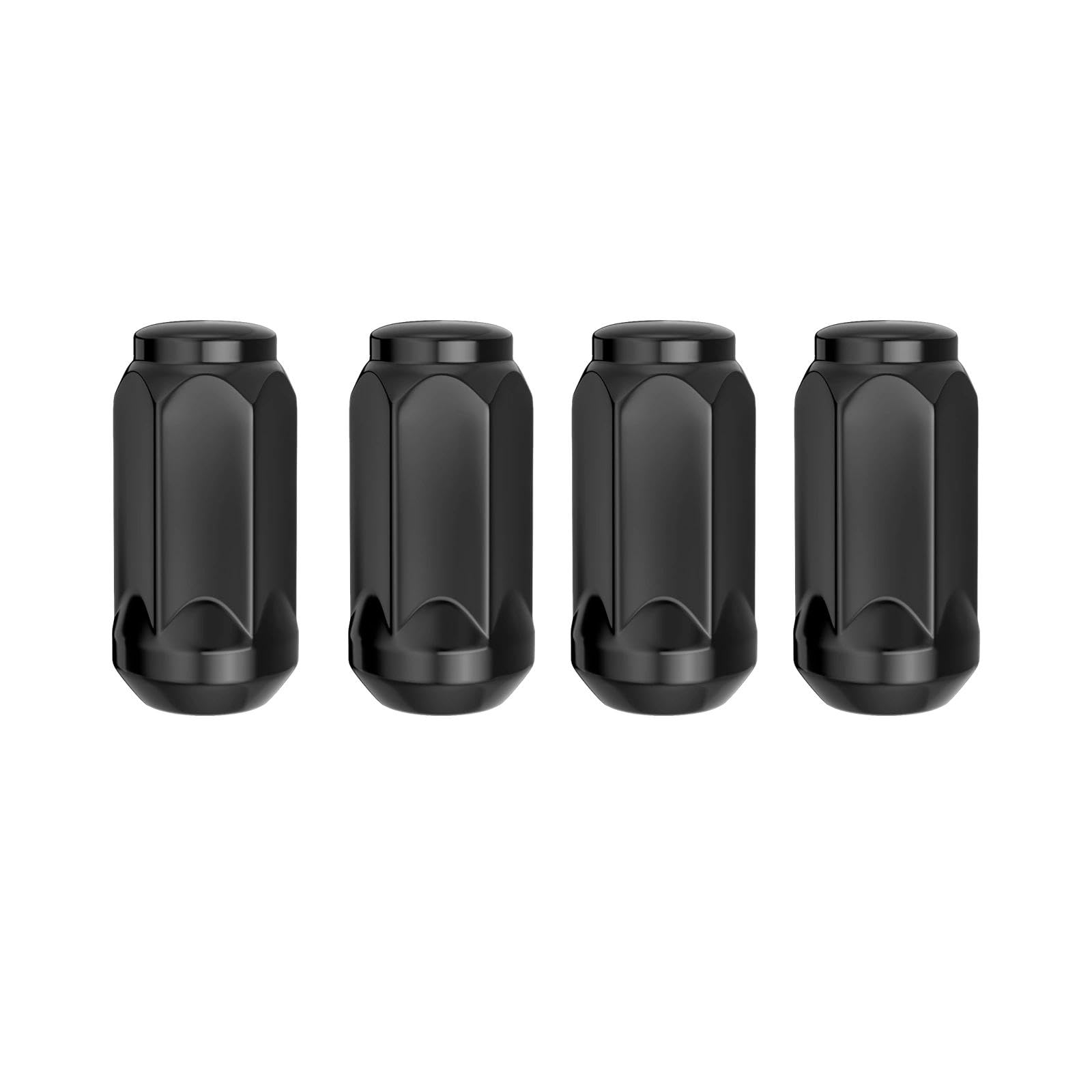 MIKKUPPA M14x1.5 Lug Nuts, Black 4PCS Bulge Acorn One-Piece Tire Lug Nut