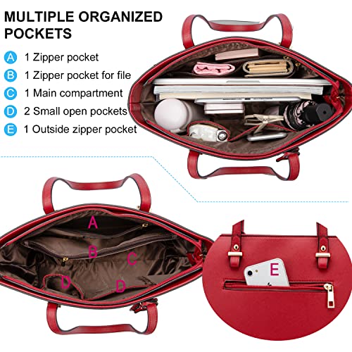 Image of LOVEVOOK Purse for Women Fashion Tote Bag Shoulder Handbags Top Handle Satchel Bags with External Pocket