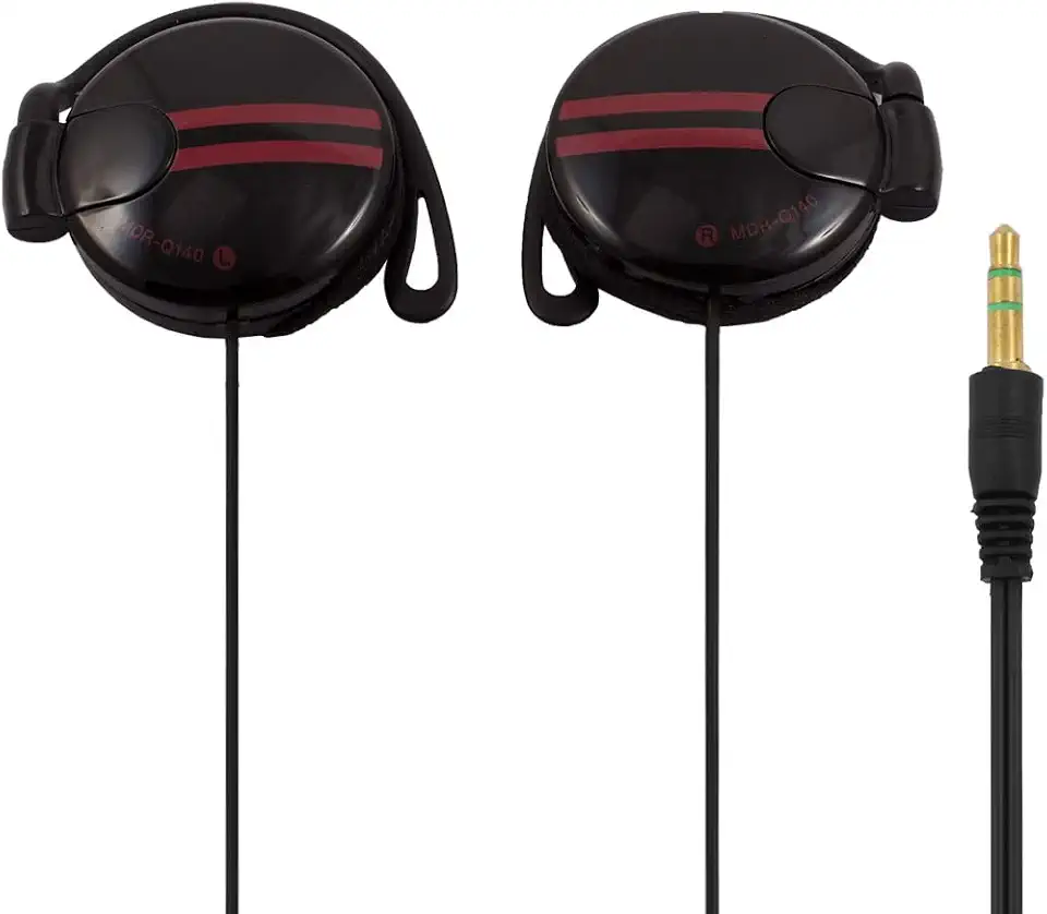 Ruilogod 3.5mm Audio Stereo Ear Hook Headset Headphones Black for Mp3 Player Computer(id:a2 0a7 5e 5aa b13