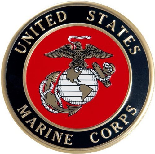 Wood Cremation Urn - Walnut Freedom Military (Marines)