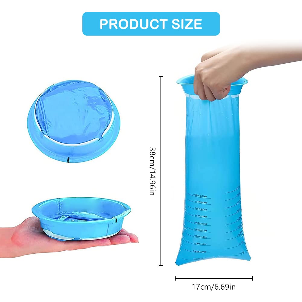 Sacchetti Monouso Vomito Auto Bambini 10 Pezzi Blu Alta Densità 1000 ml