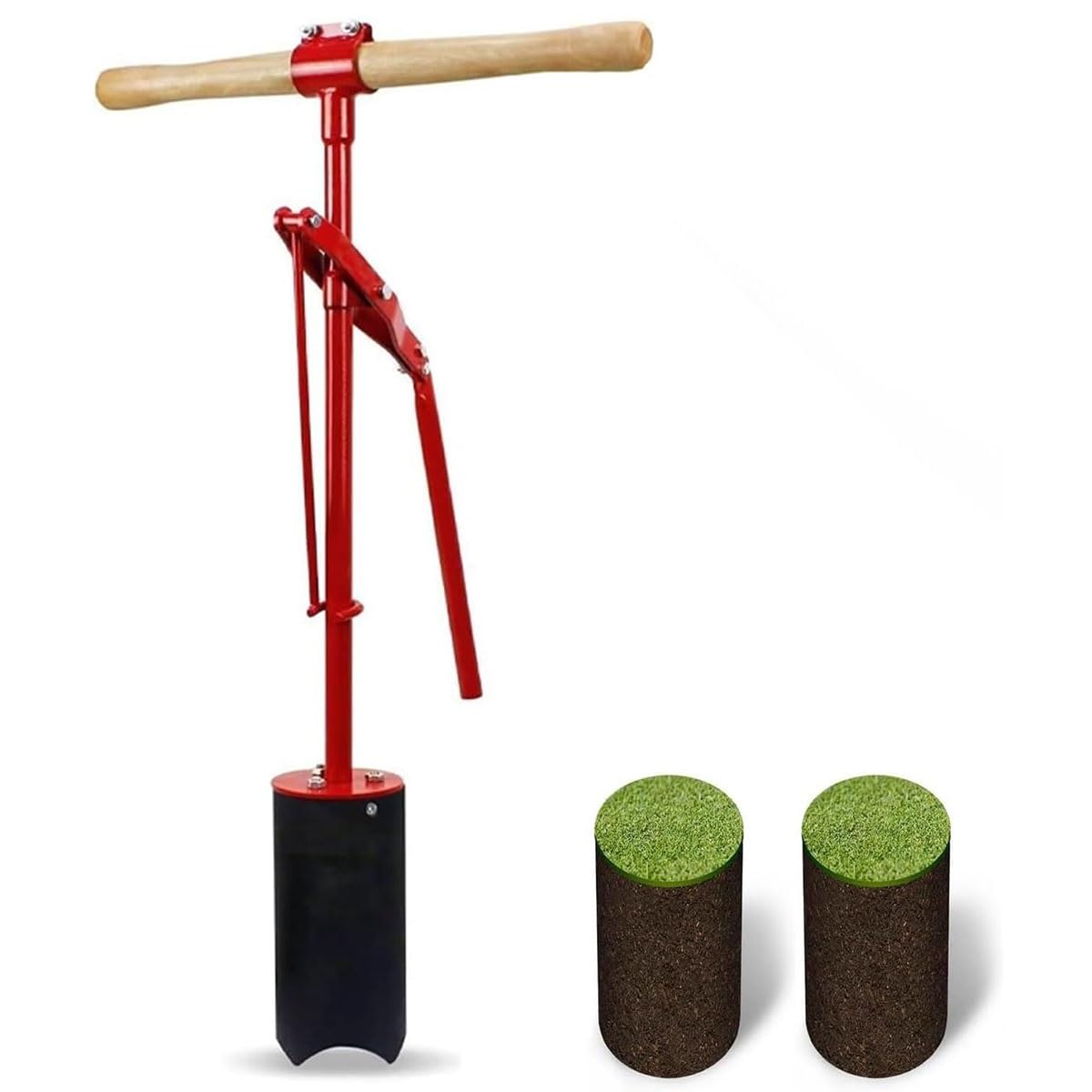 YXZQLOZ Manual golf putter hole cutter with handle, suitable for backyard practice drilling.