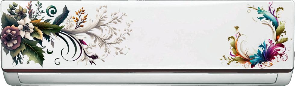 Image of '3D Nature Colorful Splash flower Multi'' AC Sticker (96 cm x30 cmx 24 cm)