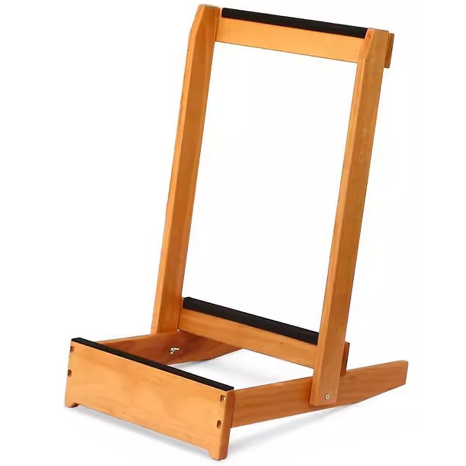 Stojak na rakietę, stojak do przechowywania gitar i kijów – ochrona przed pianką, zdejmowany organizer do sali gimnastycznej, szkoły, klubu – stabilna rama z litego drewna (33 x 43,5 x 64 cm
