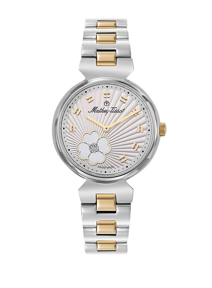 Mathey-Tissot Stainless Steel Analog Silver Dial Womens Watch-D1089Byi, Band Color-Two-Tone (B07KPJSYWR) Amazon Price History, Amazon Price Tracker