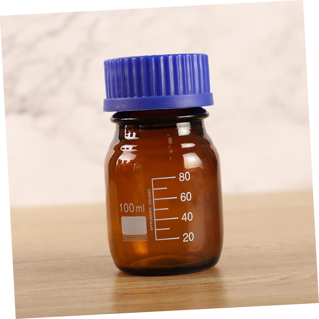 Cabilock 3Pcs Glass Reagent Bottles with Caps Sealing Chemical Storage for Laboratory Use Leak Design for Safe Sample Preservation