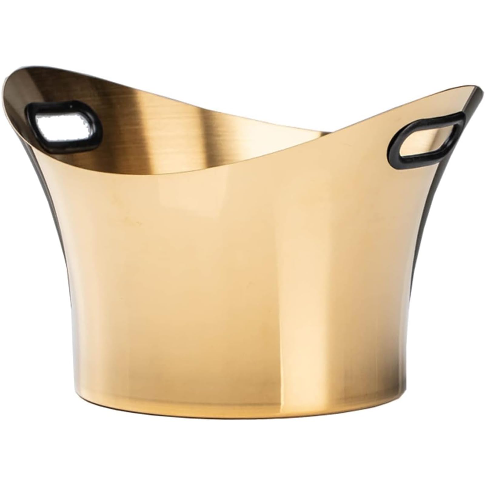 Cubitera para vino elegante en acero inoxidable con cómodas manijas para un transporte seguro