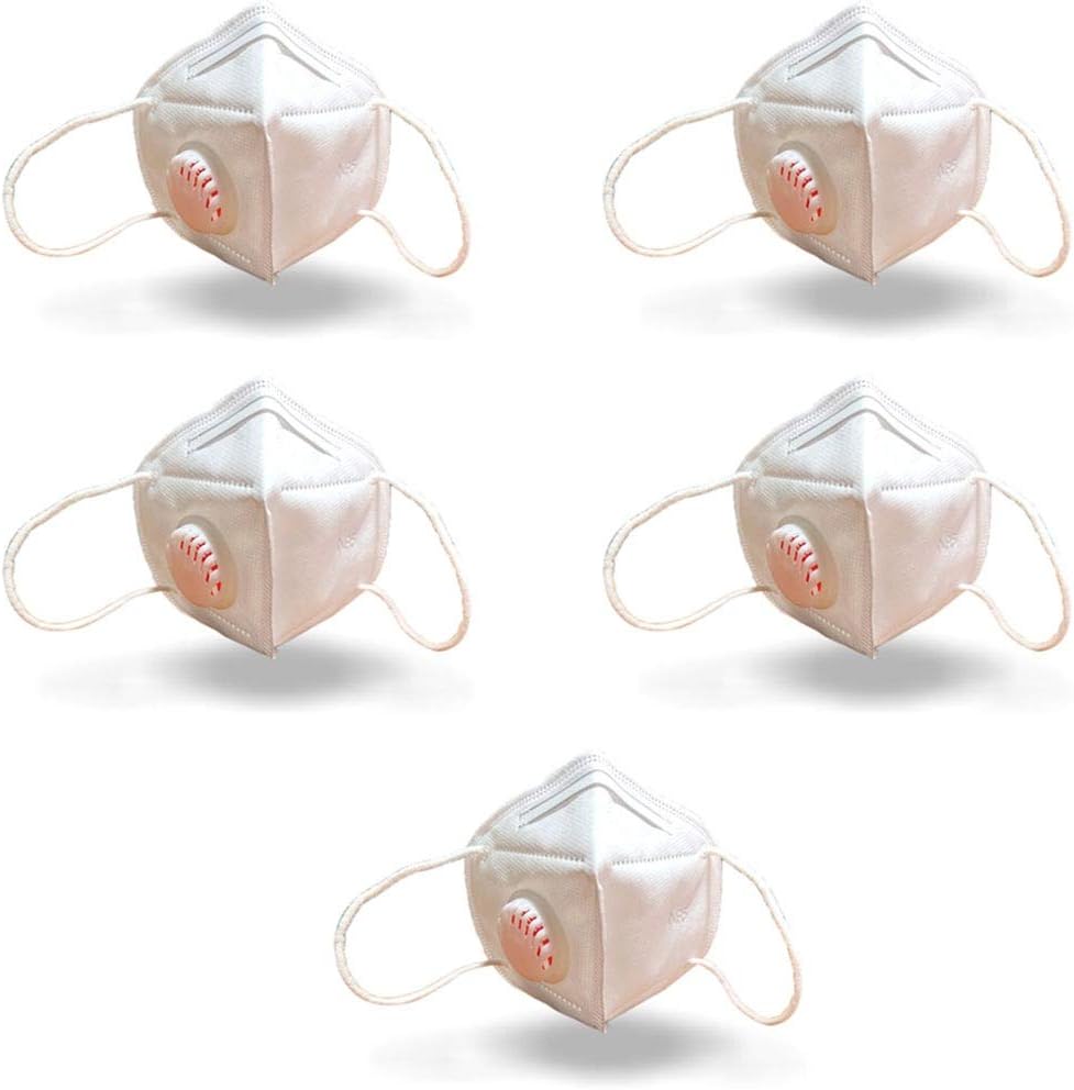 MyPrintWall N95 mask for face (Pack of 5)|Reusable and Washable with 5 layers and Respirator and nose pin| Anti Dust, Anti Bacterial Mask| Comfortable and Easy to breathe Fabric| For Men & Women|