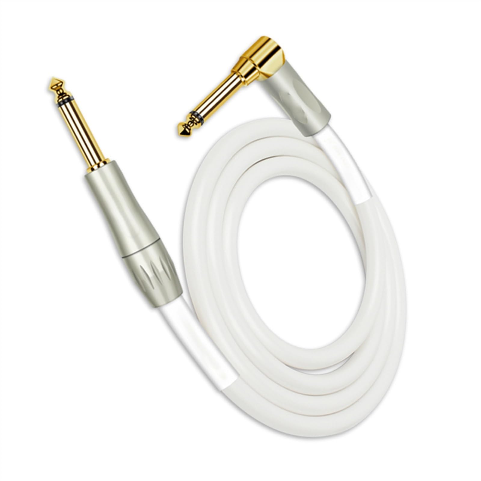 Gitarrenkabel Bass-Rauschunterdrückungskabel Versilbertes Kabel Instrumentenkabel Lautsprecher-Audiokabel(6m,Straight bend)