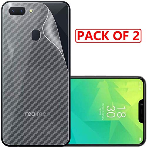 Image of Compatible with (Pack of 2) Oppo A5S Back Screen Protective Film Carbon Fiber Skin Transparent Screen Guard Sticker