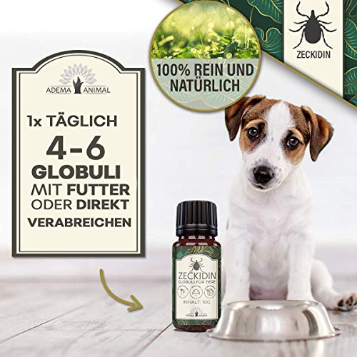 NEU: Adema Animal® Zeckidin Globuli - Zeckenschutz für Tiere - für Hunde & Katzen gegen Zecken