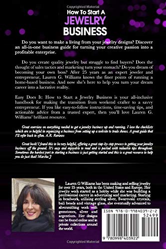 How to Start a Jewelry Business: The simple way to turn your jewelry making skills into a business. Step-by-Step. Checklists. 2019 Edition (Easy Does It!)