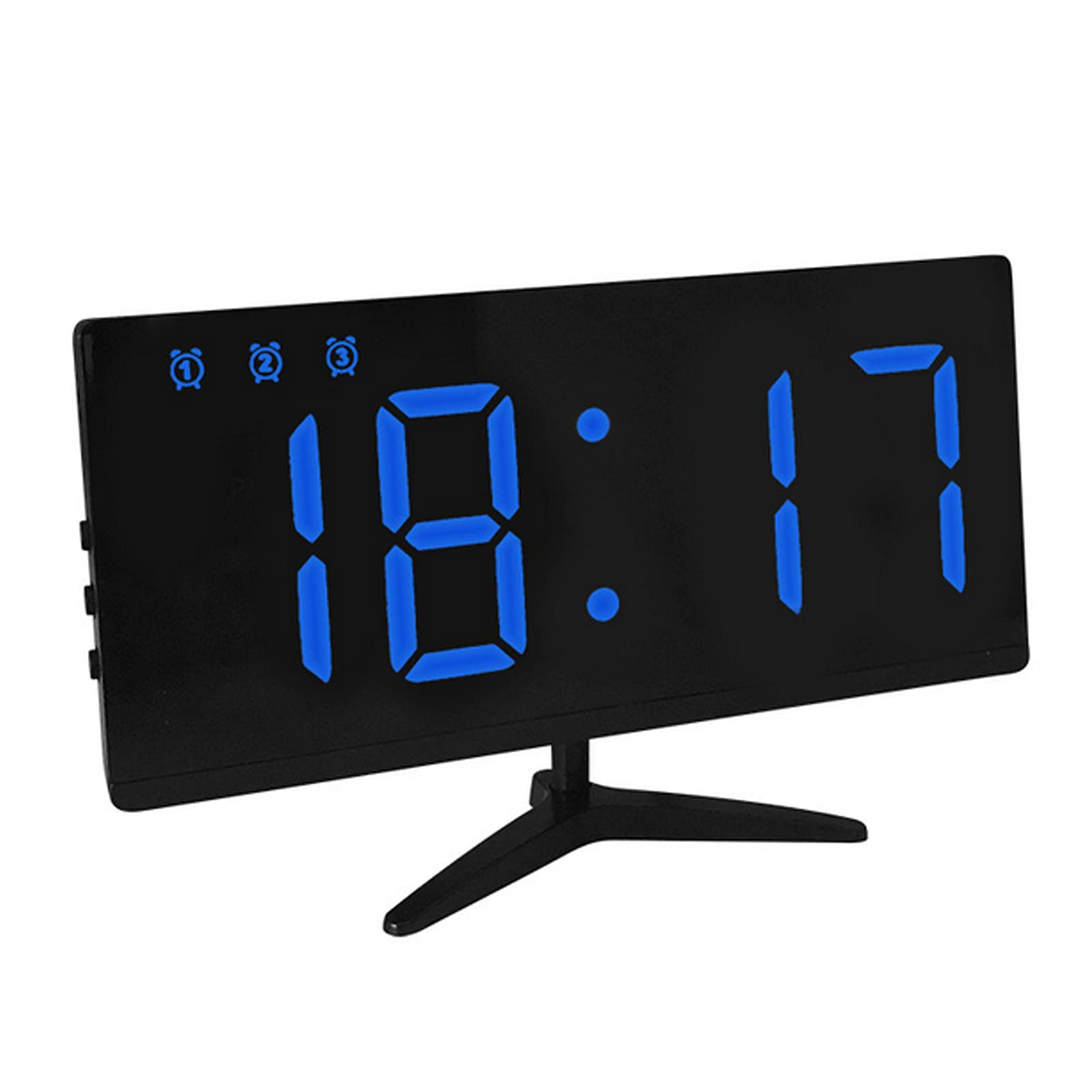 Smart Thin Mirror Alarm Clock, Automatic Brightness Dimming, Sleep Timer Led Light Display Time and Date, Modern Office and Household