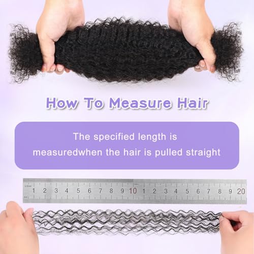 Afro Kinkys Bulk Human Hair For Braiding Soft 4c Afro Kinky-Curly Human Hair For Mini Twists,Dreadlocks Extensions,Repair Locs,Micro Locs Extension,Human Braiding Hair 18inch(1B,35g/pack) - Image 6