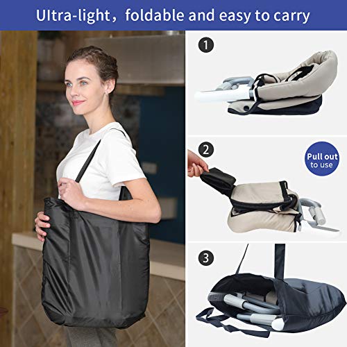 Hook On High Chair, Clip On High Chair For Babies And Toddlers, Portable & Foldable Table High Chair For Home And Travel (Navy Blue) #TOP3