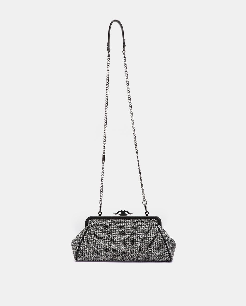 Abbacino Clutch de fiesta jaspeado negro Negros