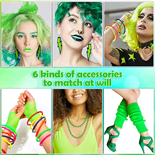 Paxcoo 80s accessories for women, women's 80s outfit costume with neon headband, leg warmers for women girls 80s party 5 Paxcoo 80s accessories for women, women's 80s outfit costume with neon headband, leg warmers for women girls 80s party - image 6